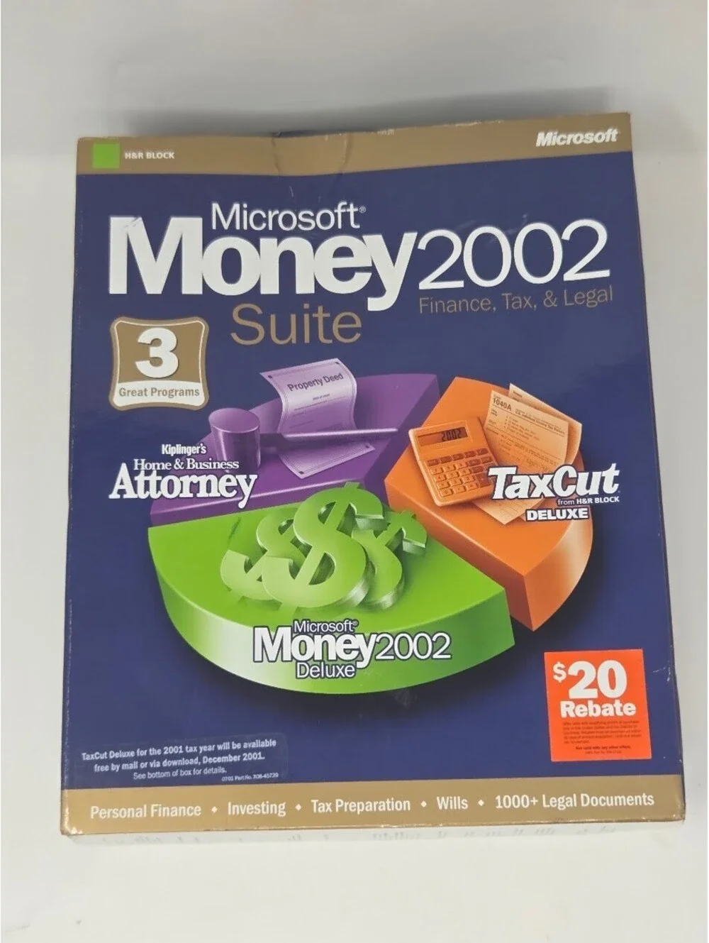 Microsoft Money 2002 Suite Deluxe Finance Tax Software Sealed New Old Stock